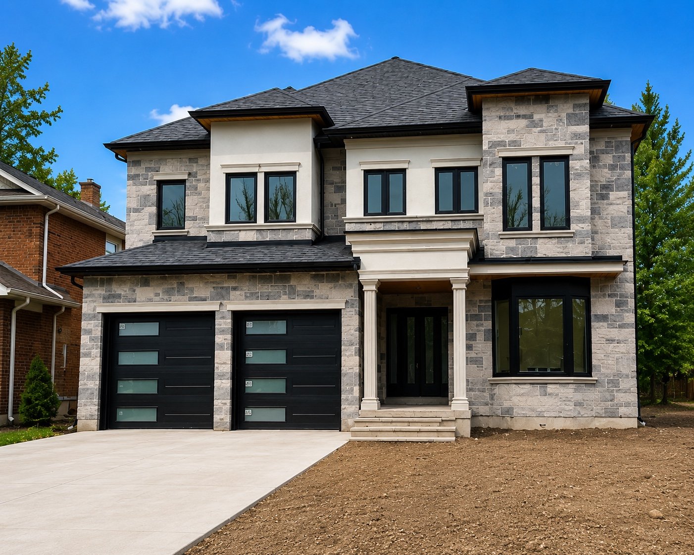 Premium stone and stucco custom home